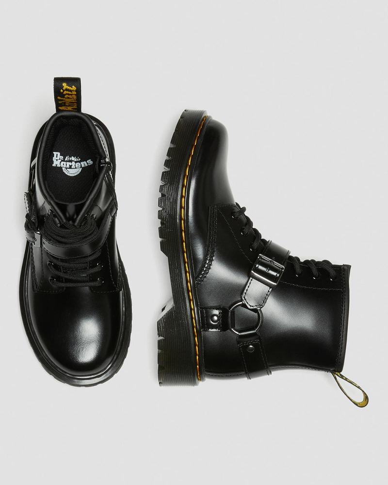 Botas Casuales Dr Martens Junior 1460 Harness Cuero Niños Negros | MX 162UZG